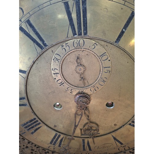 2A - Brass Thomas Napier Glasgow grandfather clock face