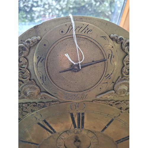 2A - Brass Thomas Napier Glasgow grandfather clock face