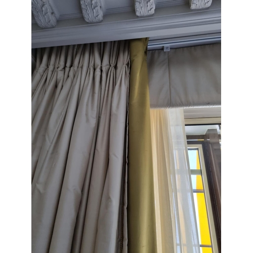 1007 - A Pair of Luxury Silk Drapes 255 x 300cm (Room 412)