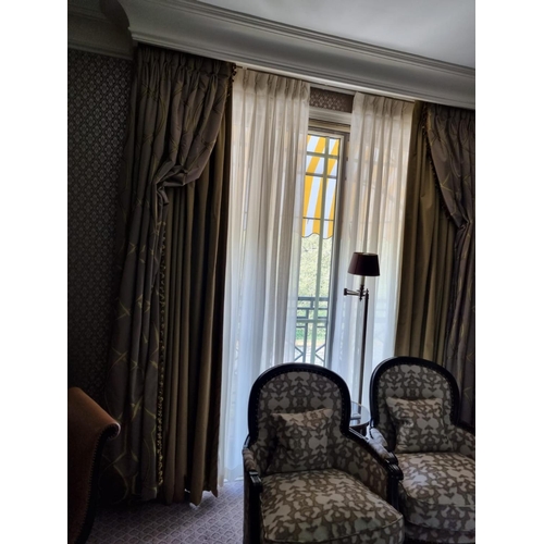 1023 - A Pair of Luxury Silk Drapes 255 x 300cm (Room 414)