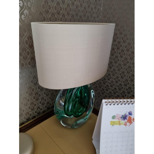 1027 - Heathfield And CO Mia Table Lamp Mouth-Blown Glass Features An Intense Drop Of Colour And A Satin Sh... 