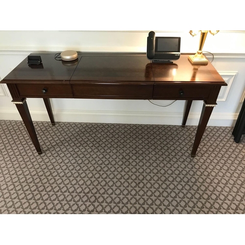 1985 - Kingswood Writing Desk / Dressing Table With Two Faux Drawers And Pop-Up Leather Lid Fitted Internal... 