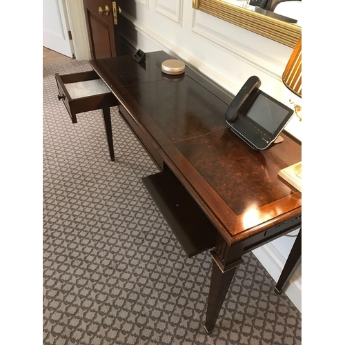 1985 - Kingswood Writing Desk / Dressing Table With Two Faux Drawers And Pop-Up Leather Lid Fitted Internal... 