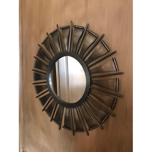 2034 - Sculptural Bronzed Accent Mirror 70cm (Room 411)