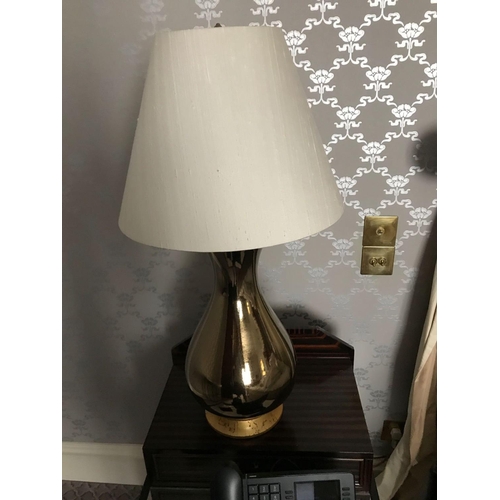 2173 - A Pair Of Heathfield And Co Louisa Glazed Ceramic Table Lamp With Textured Shade 77cm (Room 421)