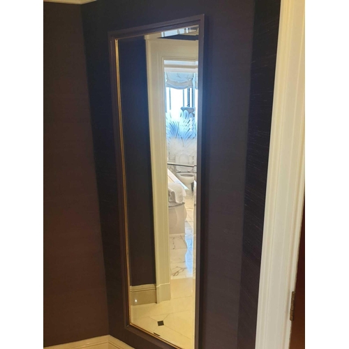 Bevelled Full Length Dress Mirror Gold Detail (Room 341)