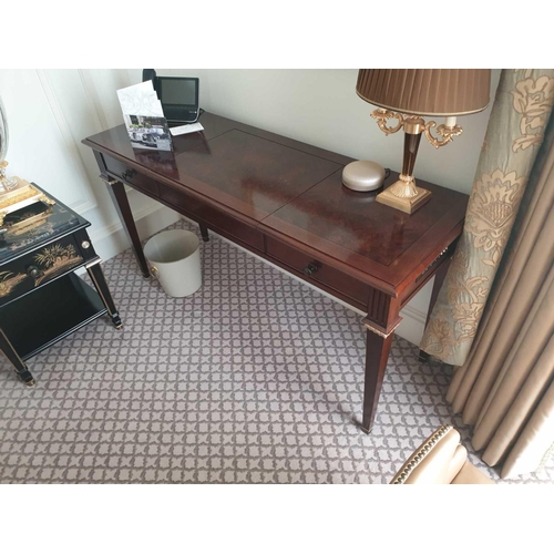 505 - Kingswood Writing Desk / Dressing Table With Two Faux Drawers And Pop-Up Leather Lid Fitted Internal... 