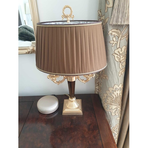 506 - Laudarte Aretusa Twin Arm Table Lamp Bronze Lost-Wax Casting Antique Gilt Bronze Base And Column And... 