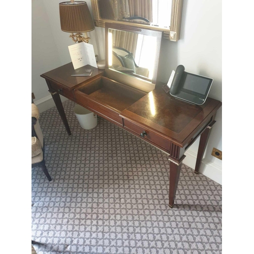 583 - Kingswood Writing Desk / Dressing Table With Two Faux Drawers And Pop-Up Leather Lid Fitted Internal... 