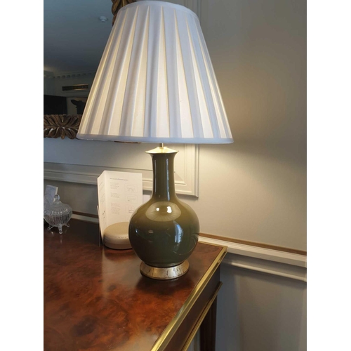 633 - A Pair Of Heathfield And Co Louisa Glazed Ceramic Table Lamp With Textured Shade 77cm (Room 306 &... 