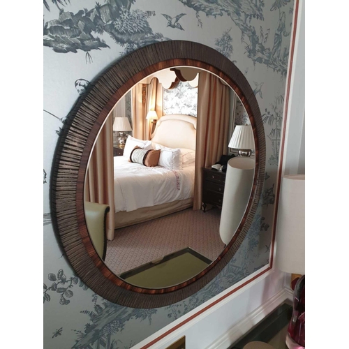 831 - Sculptural Bronzed Accent Mirror 70cm (Room 317 & 318)