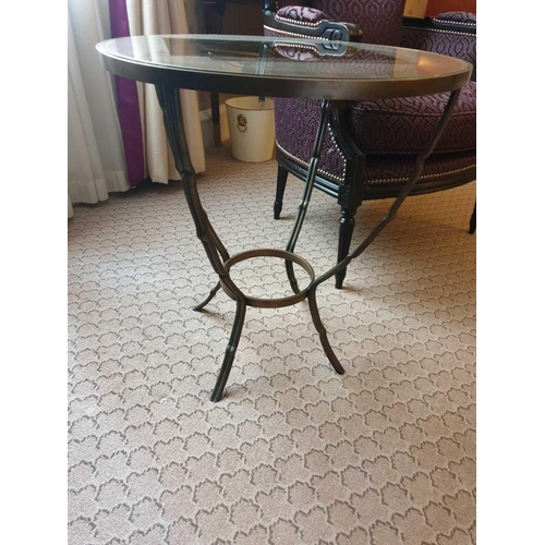 876 - A Brass And Mirrored Top Coffee Table 60 x 76cm (Room 319)