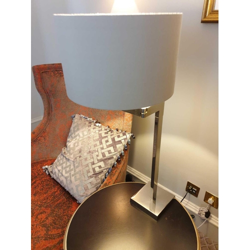 962 - Porta Romana SLD36 Polished Nickel Swivel Arm Table Lamp With Shade 65cm (Room 323 324)  (This lot i... 