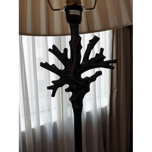 998 - Heathfield And Co Coral Standard Lamp With Linen Shade 180cms (Room 325)  (This lot is located in Ba... 