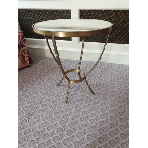 999 - A Brass And Mirrored Top Coffee Table 60 x 76cm (Room 325)  (This lot is located in Bath)