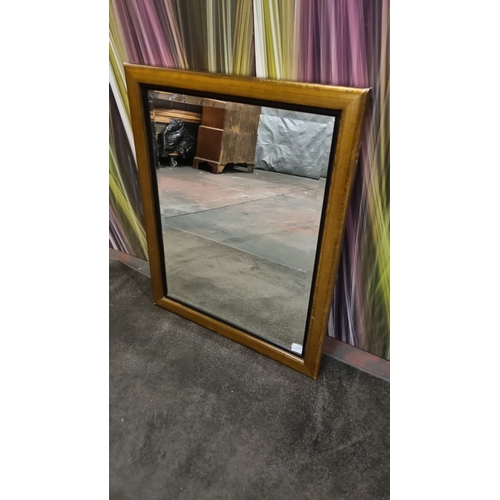 202 - Accent Mirror gold painted wood 80 x 100cm (685) ( This item is located in Bath)