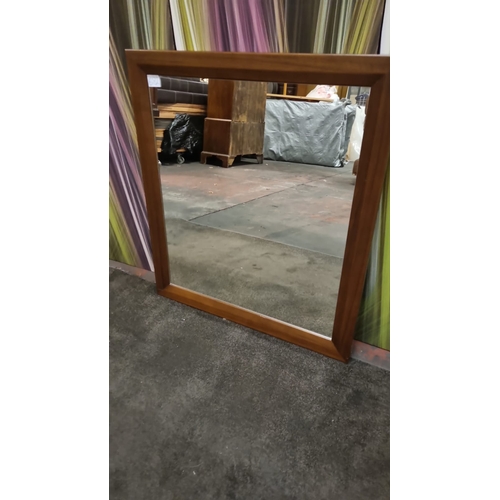 205 - Oak framed accent mirror 86 x 96cm (682) ( This item is located in Bath)