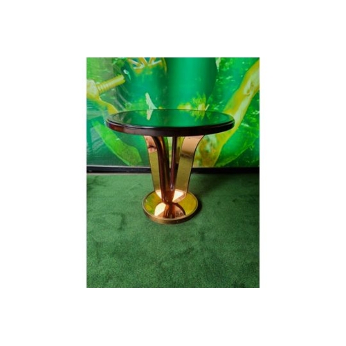 139a - A circular bar pedestal table with antiqued mirror plate accents 66 x 75cm (Nb This lot is located i... 