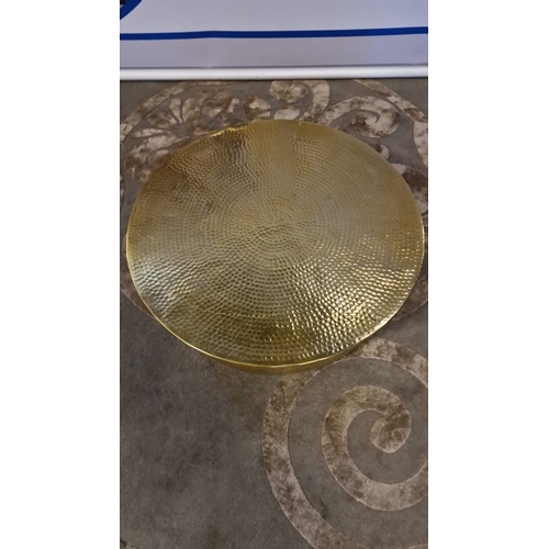 32 - Paloma Gold Hammered Aluminium Coffee Table  Ideal As A Centrepiece For Your Relaxation Space, This ... 