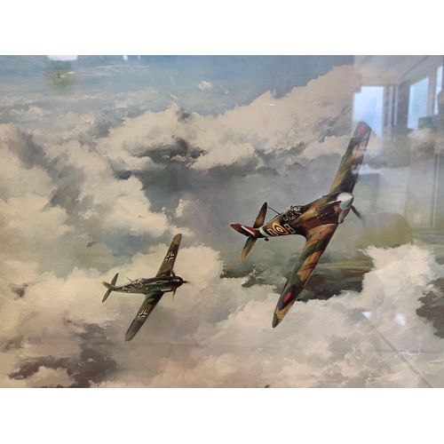 712 - Robert Taylor Limited Edition Art Print Duel Of Eagles The Image Depicts RAF Legend Douglas Bader An... 