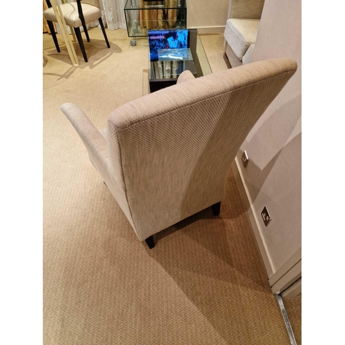 150 - Bernhardt Hospitality upholstered sofa oatmeal fabric on solid hardwood spring frame removable seat ... 