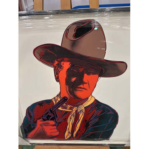 39 - Framed Screenprint In Colour John Wayne, From Cowboys And Indians Andy Warhol (1928-1987) On 250gsm ... 