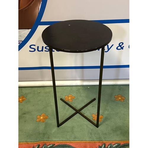 56 - Lesil Living Side Table Xavi Side Table Metal Crossed Legs 40 X 65 cm