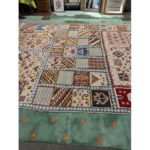 58 - A North African Carpet, Morocco, Wool Pile And Flatweave Mix, On Cotton Foundation .The Grey Field W... 