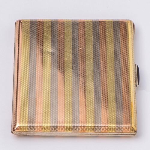 2 - Art Deco Cigarette Case, Tri-Colour Gold Plated Silver

  Metal: Silver 925, Gold Plated 
 

  Weigh... 