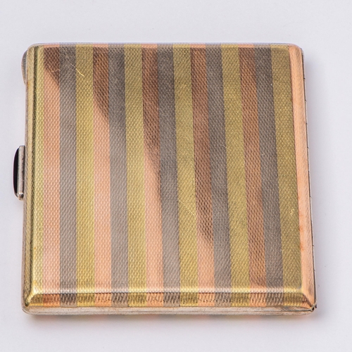 2 - Art Deco Cigarette Case, Tri-Colour Gold Plated Silver

  Metal: Silver 925, Gold Plated 
 

  Weigh... 
