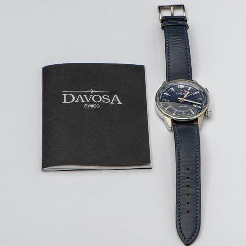 28 - Davosa Vireo Dual Time Gents Watch, Swiss Made, Original Davosa Strap, Date, Fluorescence, WR 5M, St... 