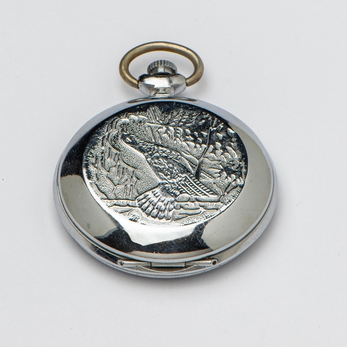 3 - Molnija Pocket Watch 3602 Made in USSR. Forest-themed decoration. 

  Ref: 636348 
 

  Mechanism Ty... 