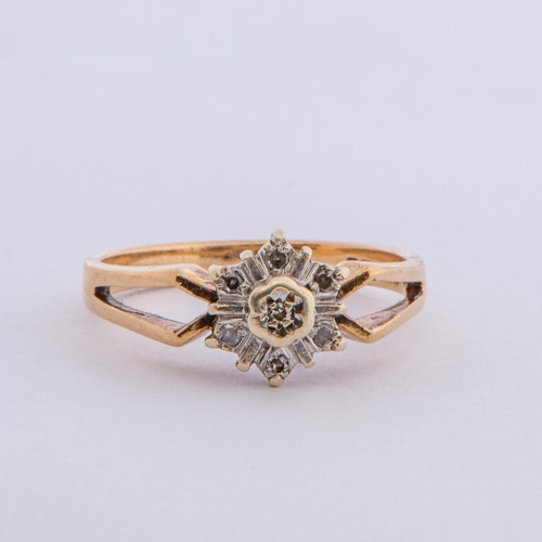 164 - 0.07 Cts Diamond Gold Ring, 9K Gold, Size L to M 

  Metal: Yellow Gold 9K/375 
 

  Weight: 2.54 gr... 