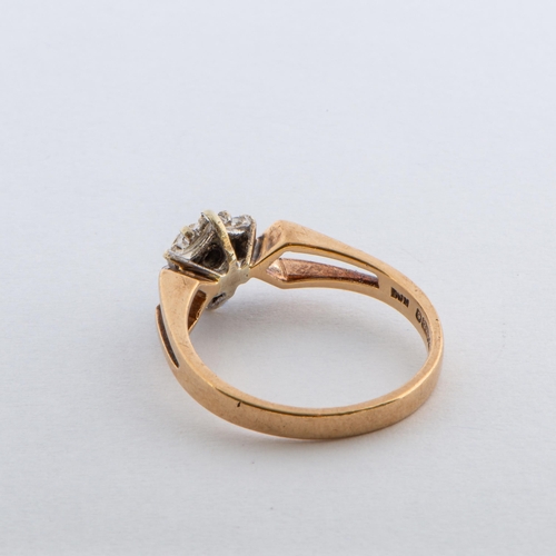 164 - 0.07 Cts Diamond Gold Ring, 9K Gold, Size L to M 

  Metal: Yellow Gold 9K/375 
 

  Weight: 2.54 gr... 