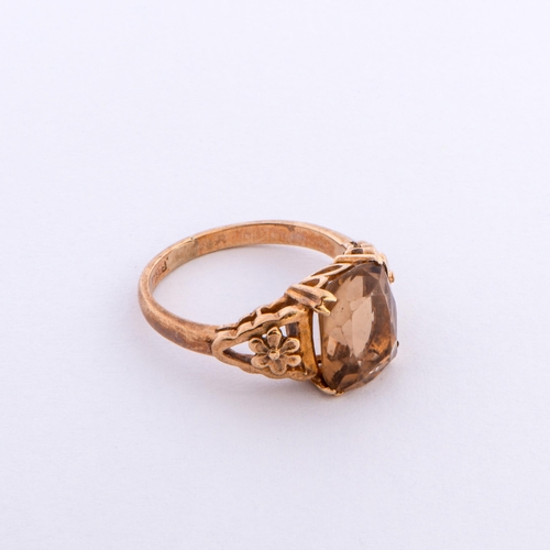 171 - 2.69 Cts Natural Smoky Quartz Gold Ring, 9K Gold, Size J 

  Metal: Yellow Gold 9K/375 
 

  Weight:... 