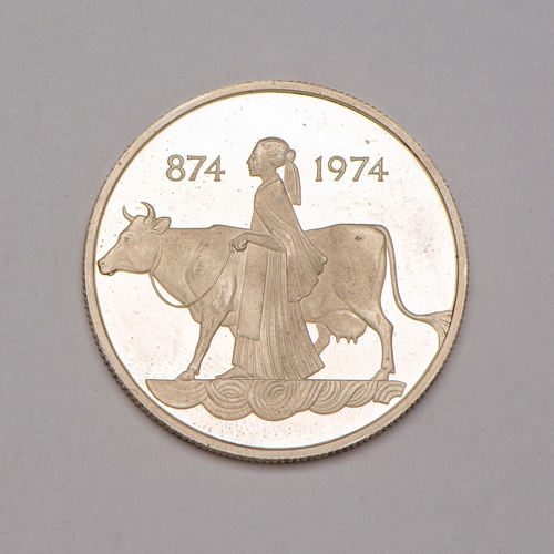 192 - Island 500 Krónur 1st Settlement Commemorative Coin, Silver, Encapsulated 

  Metal: Silver 9... 