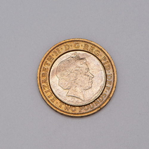 209 - 2013 Anniversary of the Guinea Two Pounds Coin Error Circulated. Dots Misalignment on Both Obverse a... 