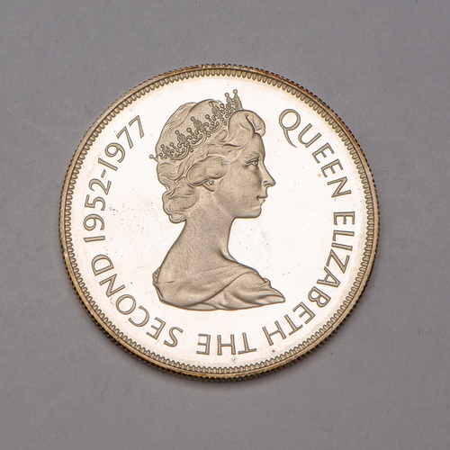 224 - Guernsey 25 Pence 1977 Elizabeth II Silver Jubilee Crown Coin, Silver, Encapsulated 
 
 

  Metal: S... 