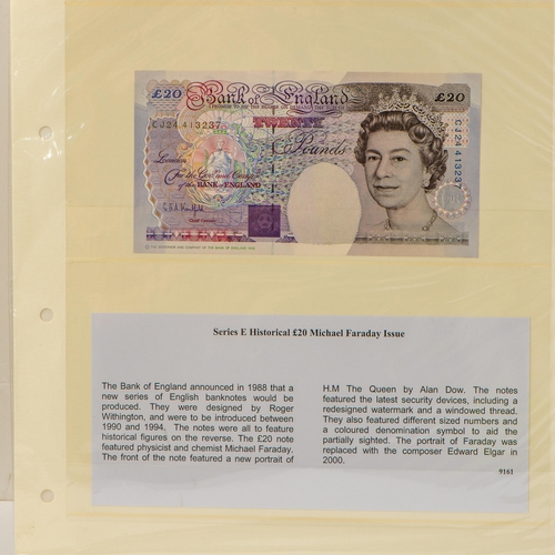 79 - Series E Michael Faraday Issue 20 Pound Note Uncirculated. Description numbered 9161. 1993-1998 Issu... 