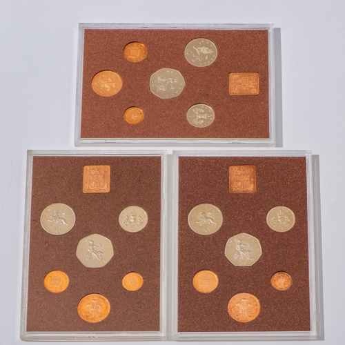 97 - The Coinage of Great Britain and Northern Ireland 1974 Three Collection Sets, All of Them are in 3 C... 