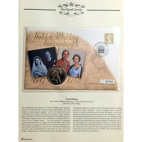 81 - The Royal Family Album 'The Golden Wedding Anniversary' # W4620 Collection. Contains 13 Pages: Certi... 