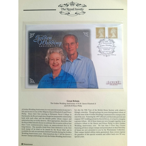 81 - The Royal Family Album 'The Golden Wedding Anniversary' # W4620 Collection. Contains 13 Pages: Certi... 