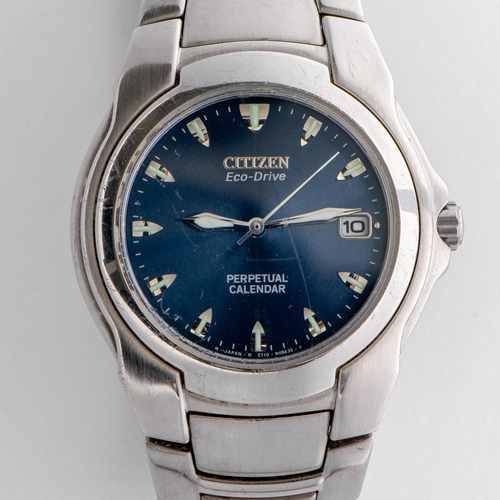 123 - Gents Watch CItizen Eco - Drive, Perpetual Calendar, Date, Water Resistant 10 Bar. Stainless Steel c... 