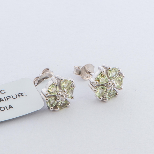 136 - 0.83 Ct Natural Lemanja Amblygonite Silver Earrings Set, Sterling Silver, Post Back Clasp, TGGC Cert... 