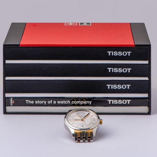 181 - Tissot T-One Automatic Bi Colour Gents Watch, Complet with Box, All Paperwork and Additional Links t... 