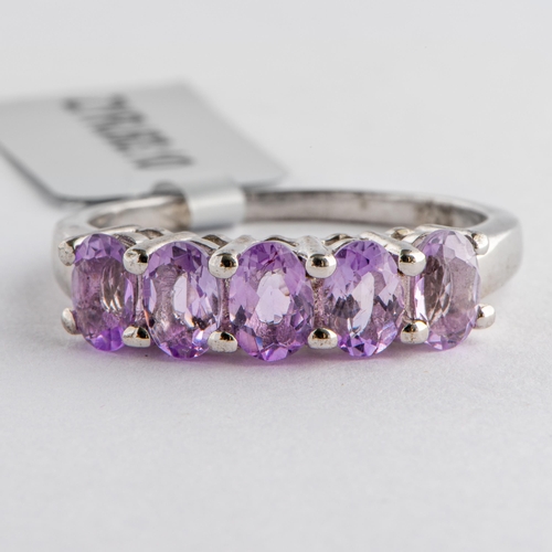 224 - 2.03 Ct Natural Rose du Maroc Amethyst Silver Ring, Silver 925, Limited Edition 1 of 148 Pieces, TGG... 