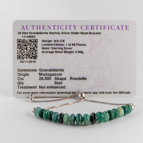 265 - 28.50 Ct Natural Gradidierite Silver Slider Bracelet, Silver 925, TGGC Certificate of Authenticity 
... 