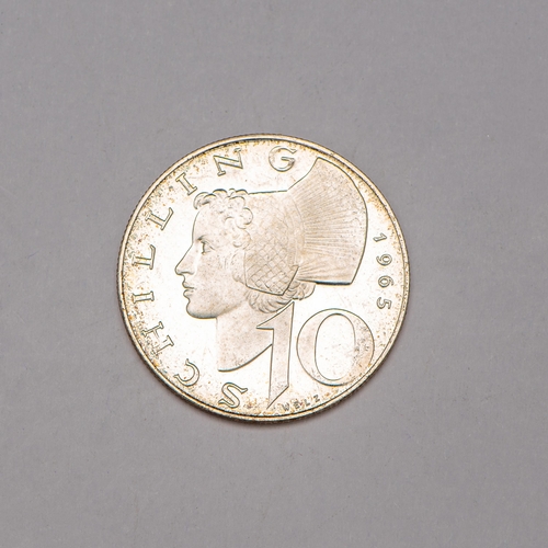 269 - 1965 - 10 Schilling Silver Coin, Silver 925, Encapsulated 

  Metal: Silver 925 
 

  Weight: Approx... 