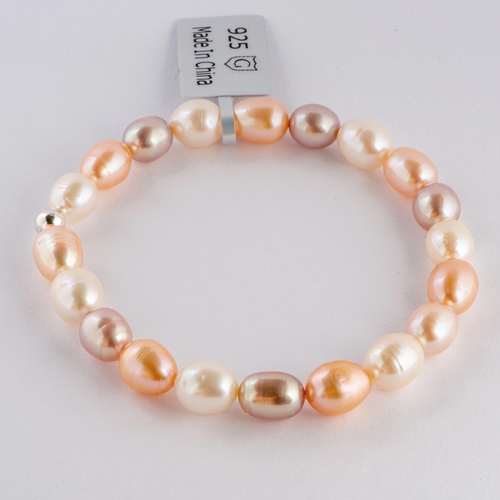 271 - Kaori Cultured Pearl Silver Stretchable Bracelet, Silver 925, TGGC Certificate of Authenticity 

  M... 