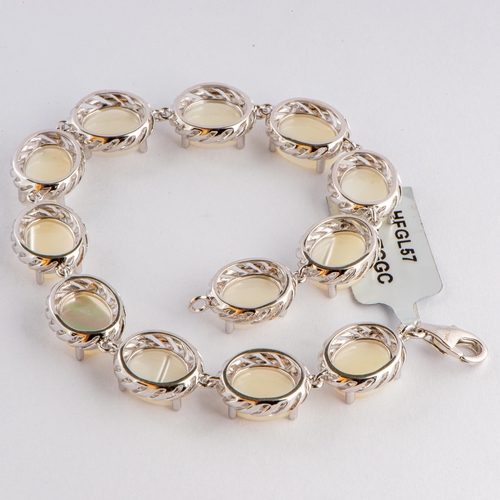 276 - White Mother of Pearl Silver Bracelet, Silver 925, TGGC Certificate of Authenticity 

  Metal: Sterl... 